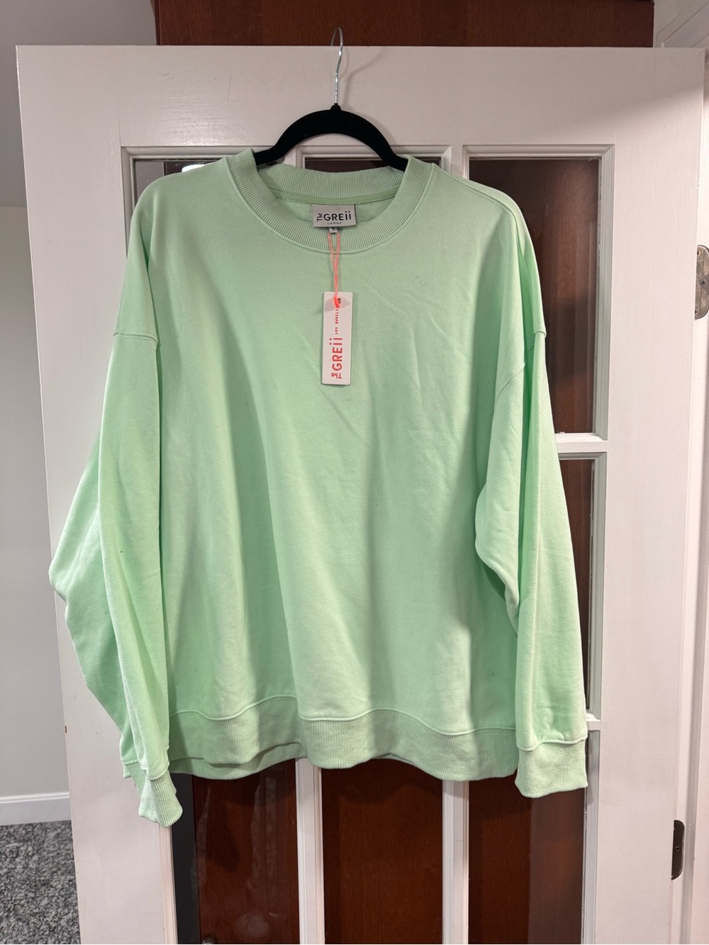 Mint Green Relaxed Crewneck Sweatshirt